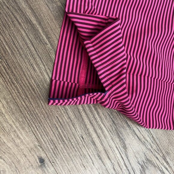 Pink Nike Golf Performance Dri Fit Striped Collared Short Sleeve Shirt Size S - Picture 6 of 8